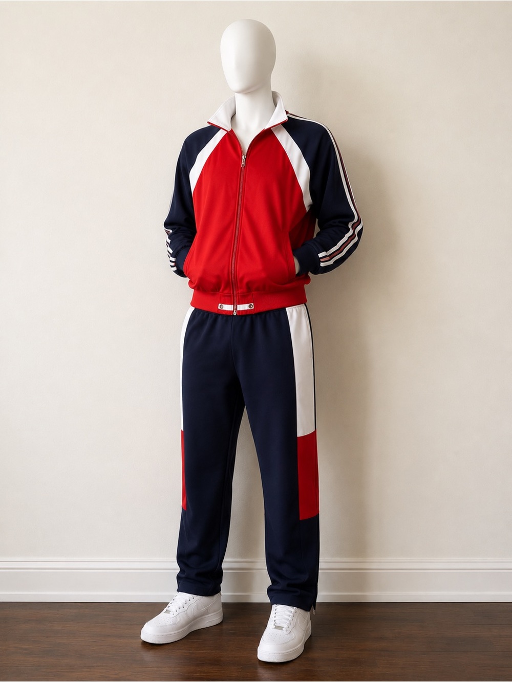 Vintage Tracksuit Colorblock Men’s Size S Y2K Streetwear USA - Picture 2 of 7